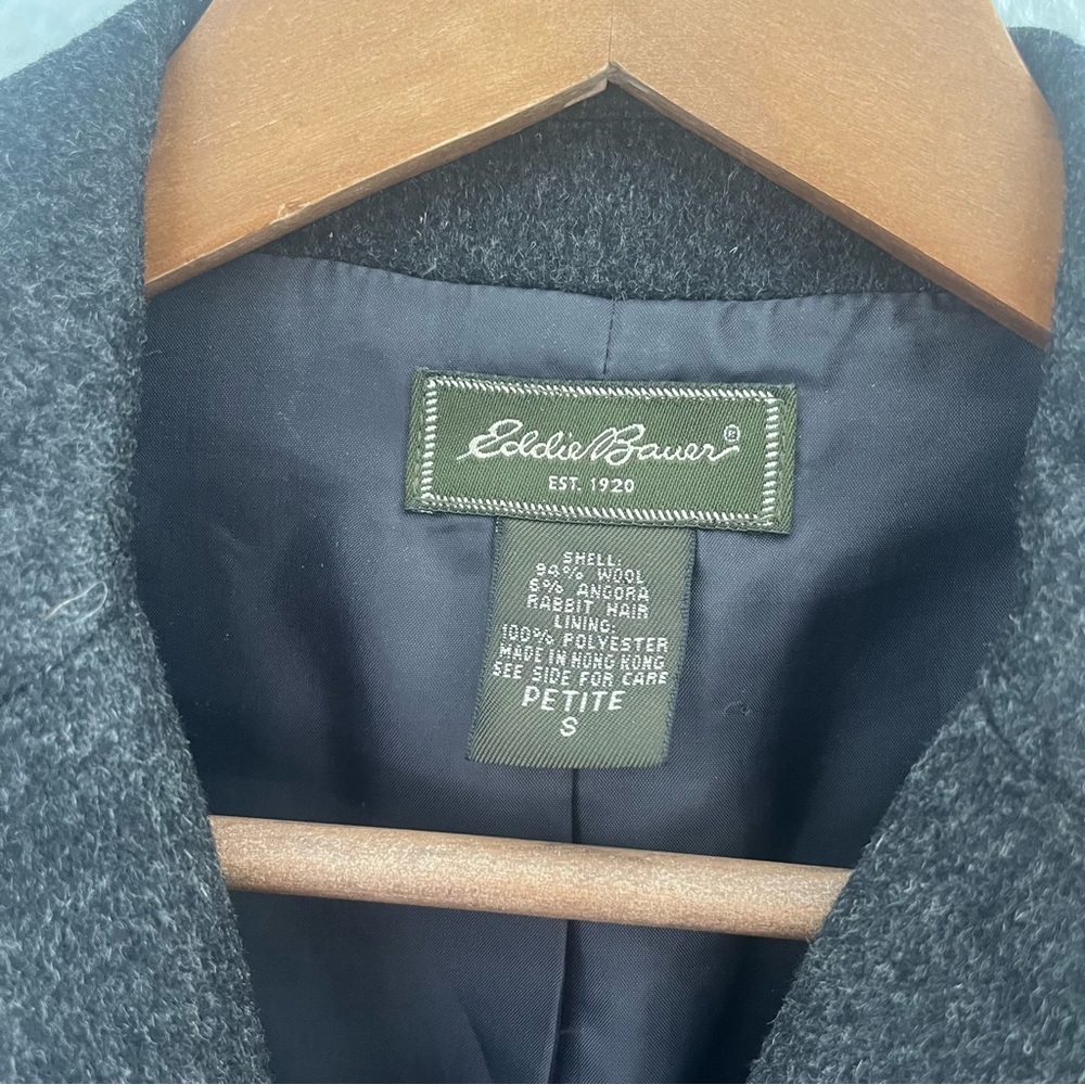 Eddie Bauer Wool & Rabbit Hair Women’s Gray Blazer Size Petite Small - Picture 4 of 13